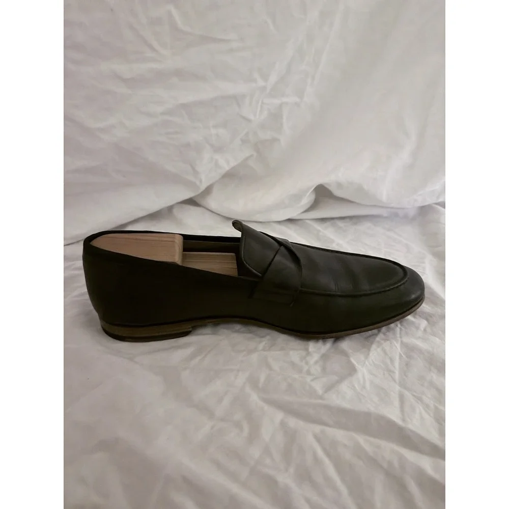 M.GEMI Men's Black Leather Loafers - EU 41 (US 8)